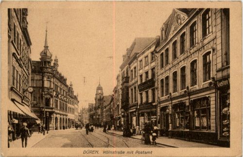 Düren - Kölnstrasse mit Postamt