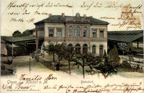 Gruss aus Höchst am Main - Bahnhof