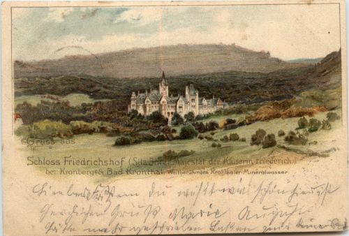 Schloss Friedrichshof bei Kronberg - Litho