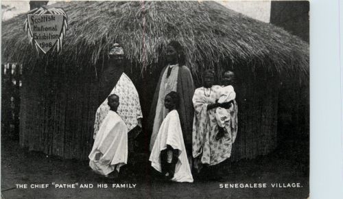 Edinburgh - Scottish National Exhibition 1908 - Senegalese Village - The Chief Pathe and his Family