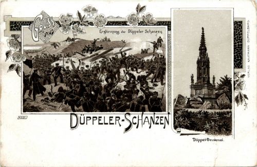 Gruss aus Düppler Schanzen - Litho