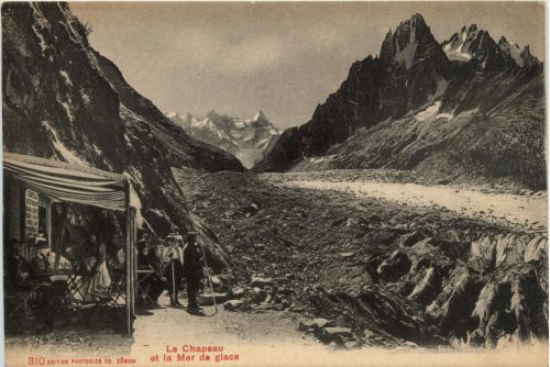 Chamonix - Le Chapeau et la Mer de glace