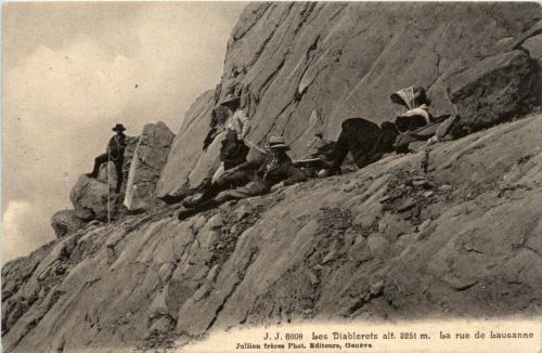 Les Diablerets - La rue de Lausanne - Bergsteiger