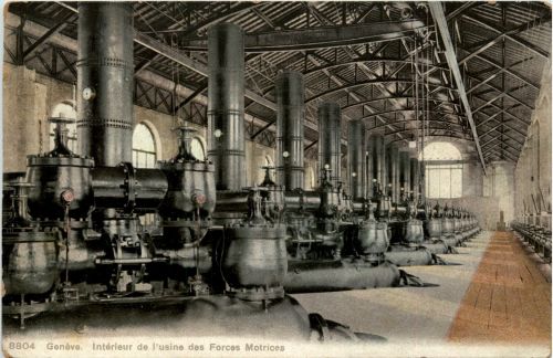 Geneve - Interiur de l usine des Forces Motrices