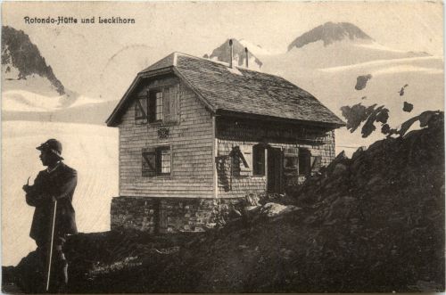 Rotondo Hütte mit Leckihorn - Berghütte