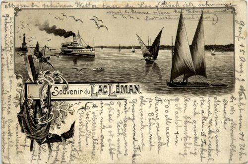Souvenir du Lac Leman - Litho