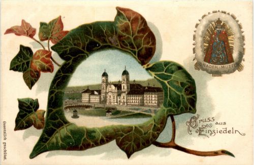 Gruss aus Einsiedeln - Litho