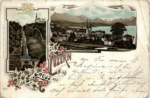 Gruss aus Luzern - Litho