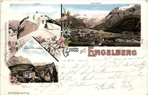 Gruss aus Engelberg - Litho
