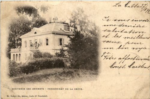 souvenir des Brenets - Pensionnat de la Crete