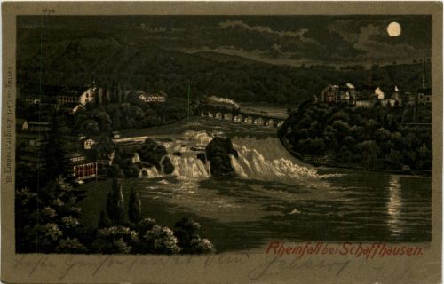 Rheinfall bei Schaffhausen - Litho