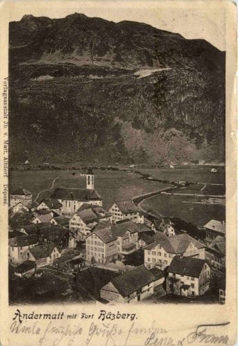 Andermatt mit Fort Räzberg