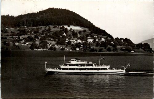 Faulensee Bürgquartier mit Motorschiff Jungfrau