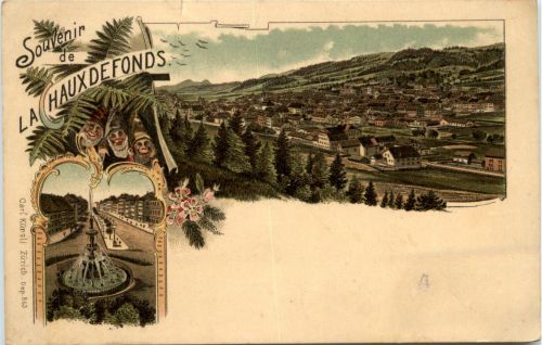 Souvenir de La Chaux de Fonds - Litho