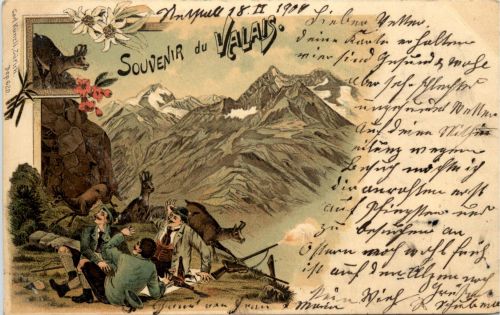 Souvenir du Valais - Litho