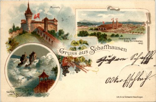 Gruss aus Schaffhausen - Litho