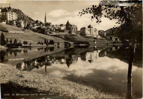 St. Moritzersee und St. Moritz-Dorf