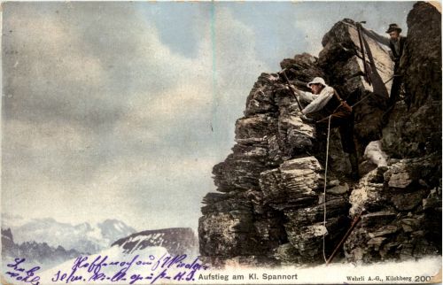Aufstieg am Kl. Spannort - Bergsteiger