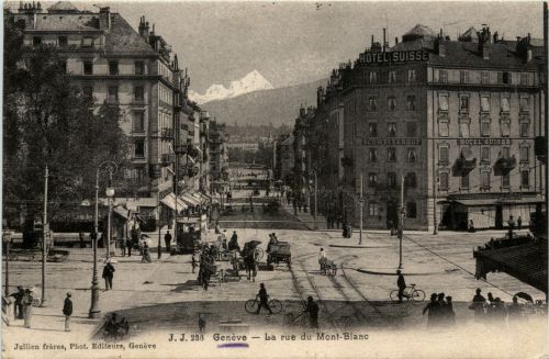 Geneve - La rue du Mont Blanc