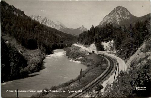 Admont, Neue Gesäusestrasse mit Reichenstein u. Sparafeld