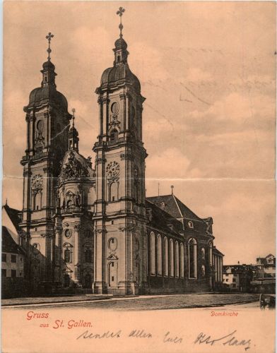 Gruss aus St. Gallen - Domkirche - Klappkarte