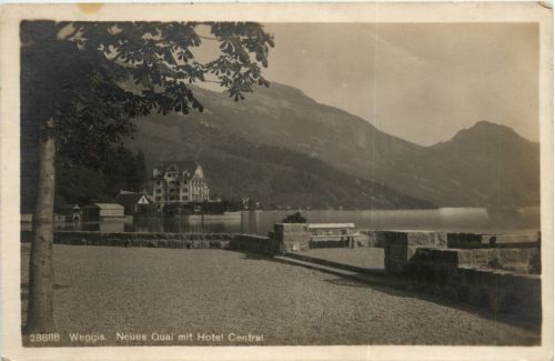 Weggis - Neues Quai und Hotel Central
