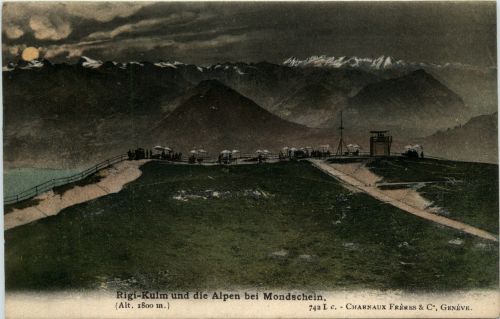 Rigi Kulm bei Mondschein