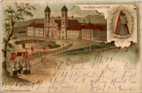 Gruss aus Einsiedeln - Litho