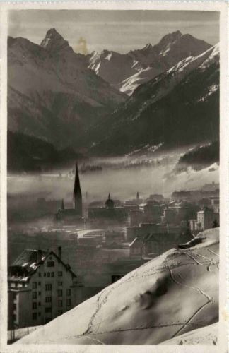 Davos Platz im Wintermorgen
