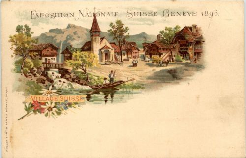 Geneve - Exposition Nationale 1896 - Litho