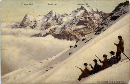 Rutschpartie am Schilthorn