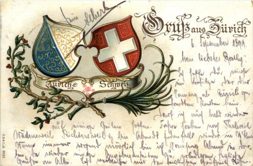 Gruss aus Zürich - Litho