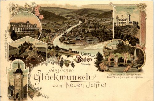 Gruss aus Baden - Litho