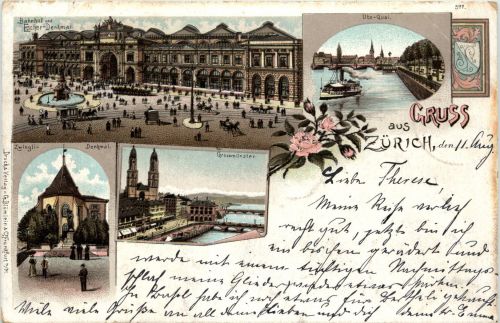 Gruss aus Zürich - Litho