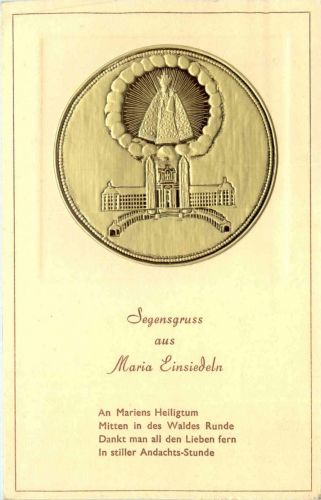 Segensgruss aus Maria Einsiedeln - Prägekarte