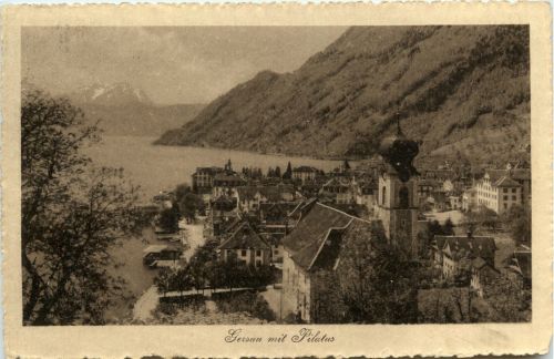 Gersau mit Pilatus