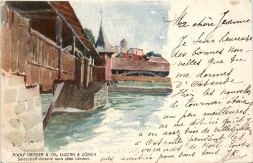 Luzern - Werbekarte Adolf Grieder & Co
