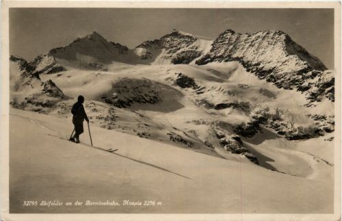 Skifelder an der Berninabahn