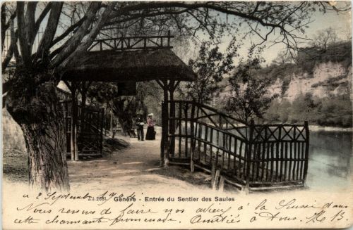 Geneve - Entree du Sentier des Saules