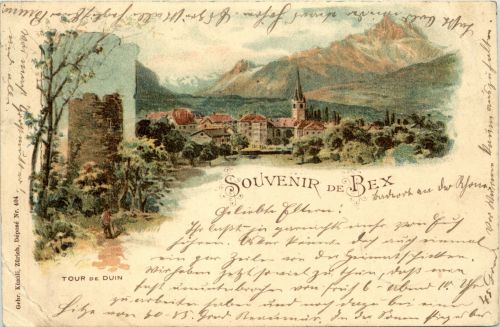 souvenir de Bex - Litho