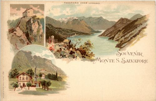 Souvenir du Monte S Salvatore - Litho
