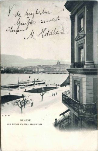 Geneve - vue depuis L Hotel Beau Rivage