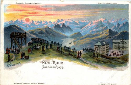 Rigi Kulm - Litho - Sonnenaufgang