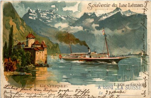 Souvenir du Lac Leman - Litho