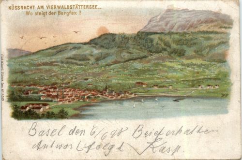 Küssnacht - Wo steigt der Bergfax - Litho