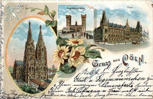 Gruss aus Cöln - Litho