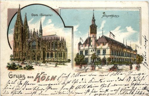 Gruss aus Cöln - Litho