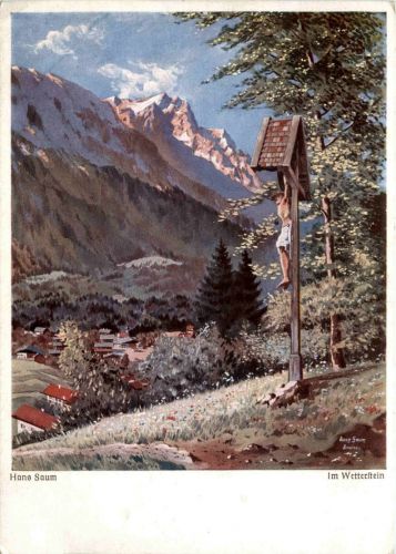 Untergrainau - Künstlerkarte Hans Saum