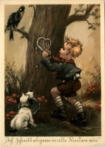 Kind mit Hund - Hummel ??