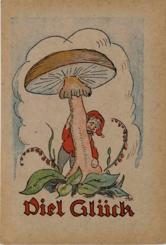 Viel Glück - Zwerg Dwarf Pilz